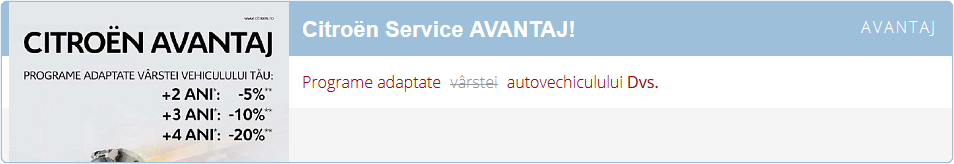 Citroën Service AVANTAJ
